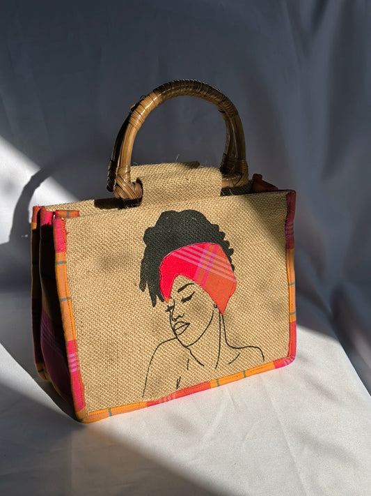 Sac Wonder Queen - Madras Rouge Orange