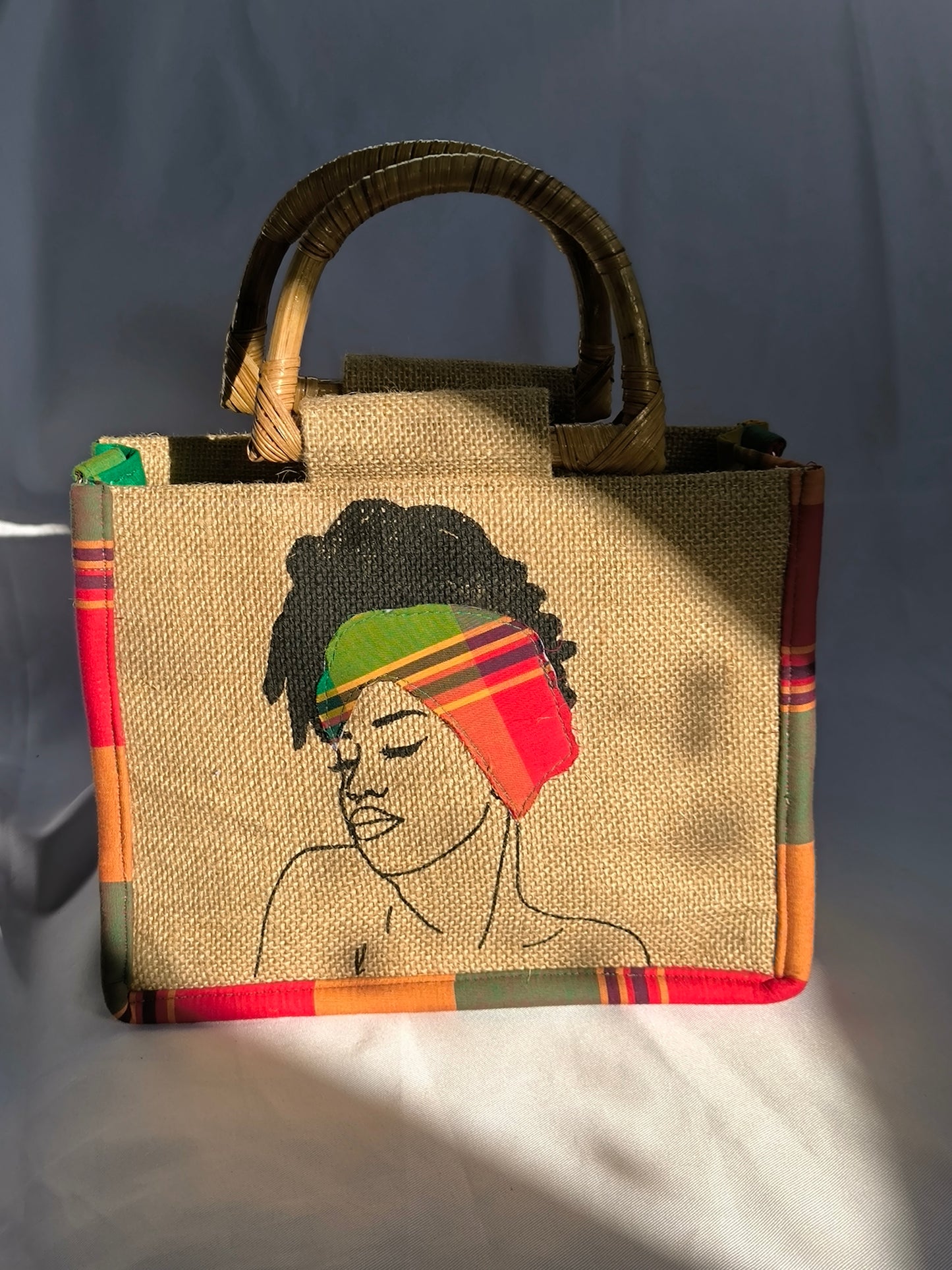 Sac Wonder Queen - Madras Rouge Vert Rouge