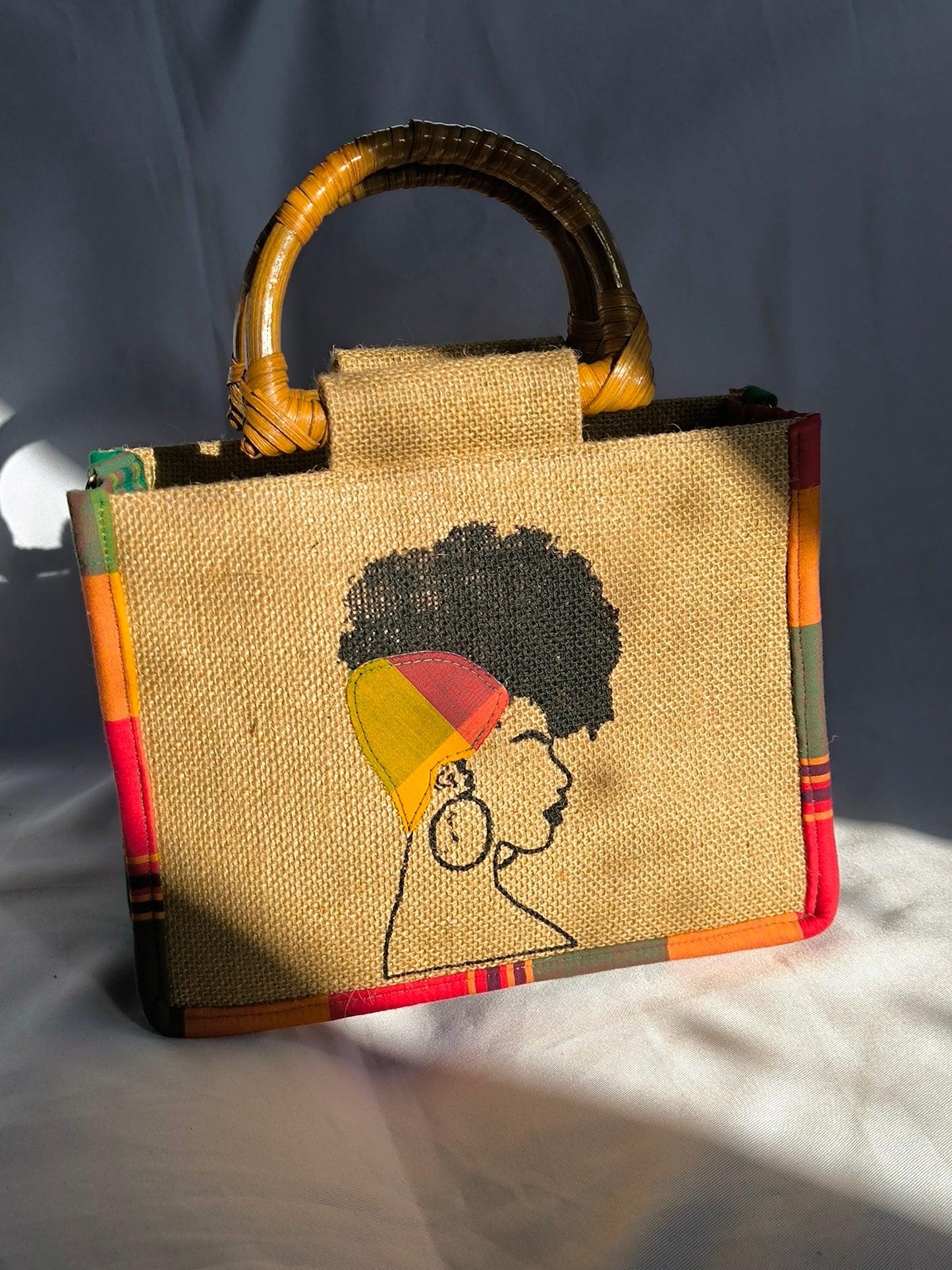 Sac Wonder Queen - Madras Rouge Vert Rouge