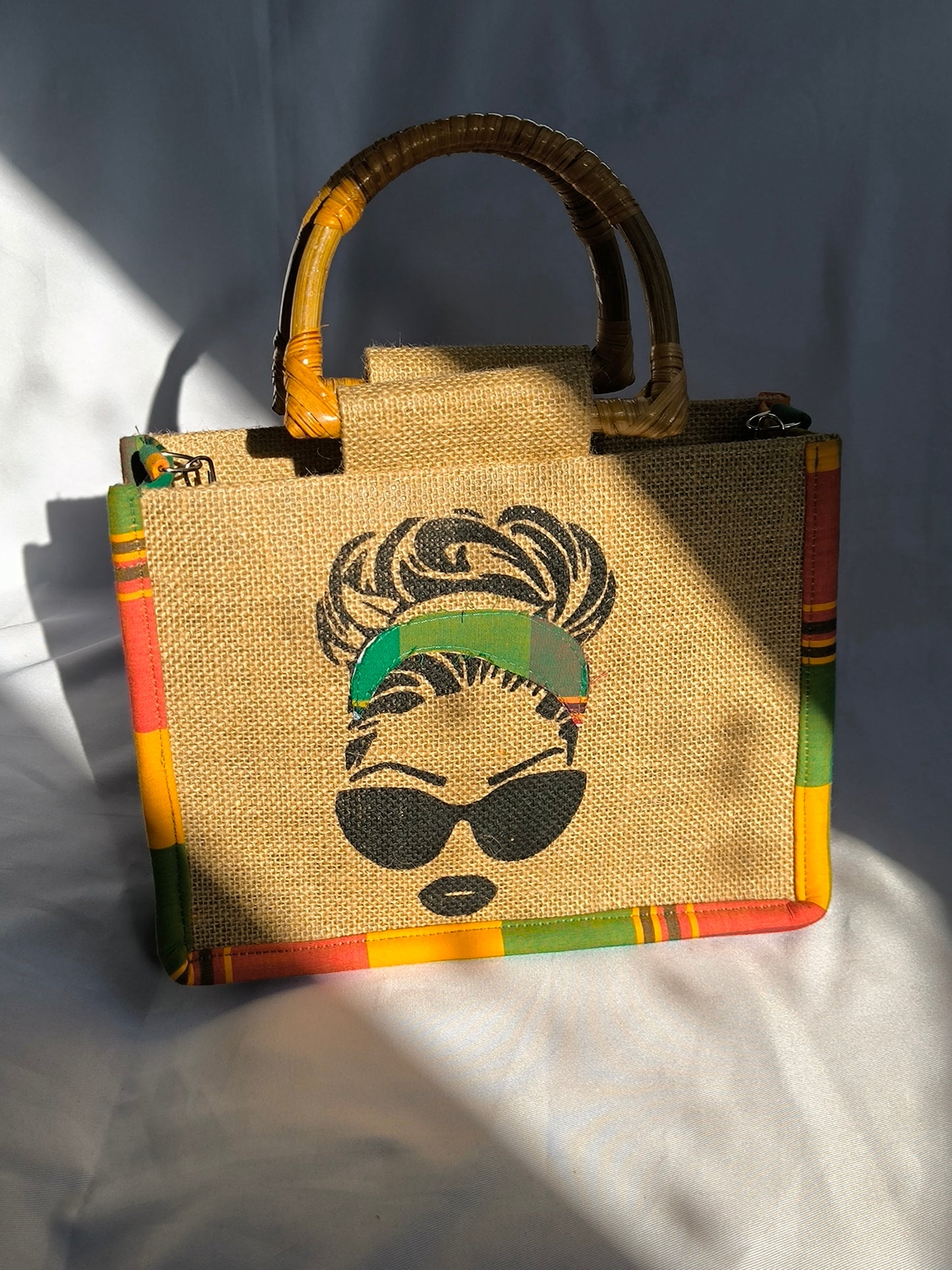 Sac Wonder Queen - Madras Rouge Vert Rouge