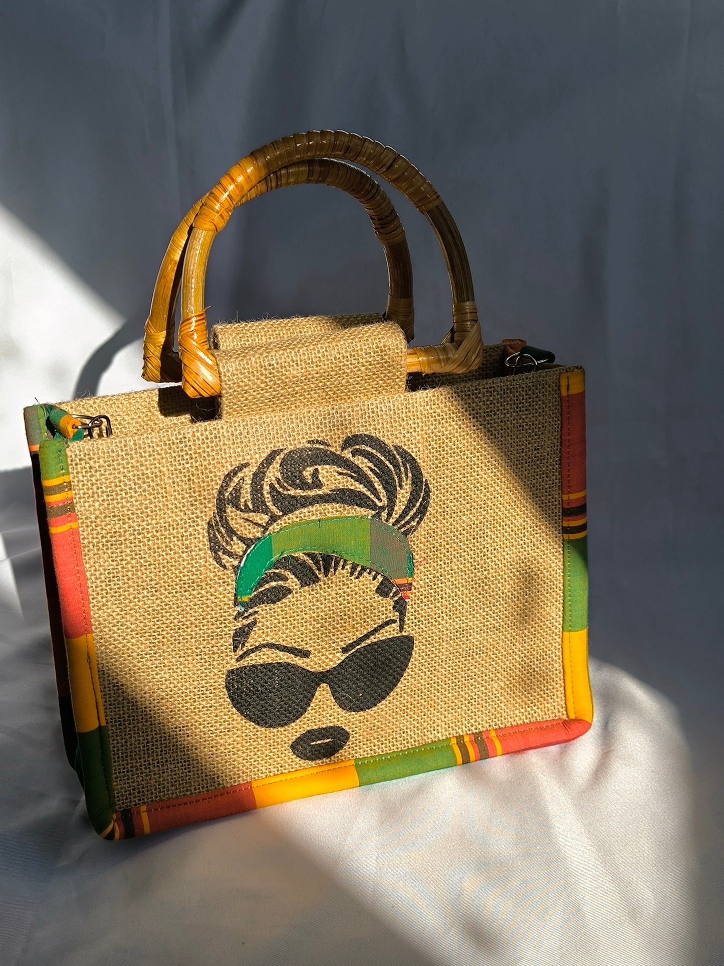 Sac Wonder Queen - Madras Rouge Vert Rouge