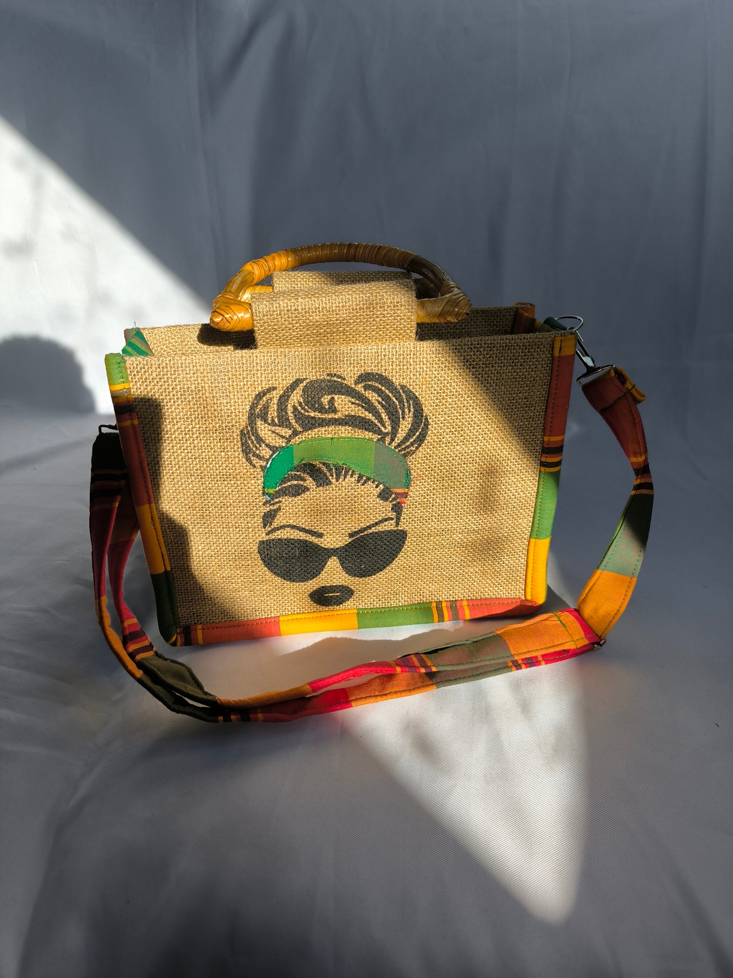 Sac Wonder Queen - Madras Rouge Vert Rouge