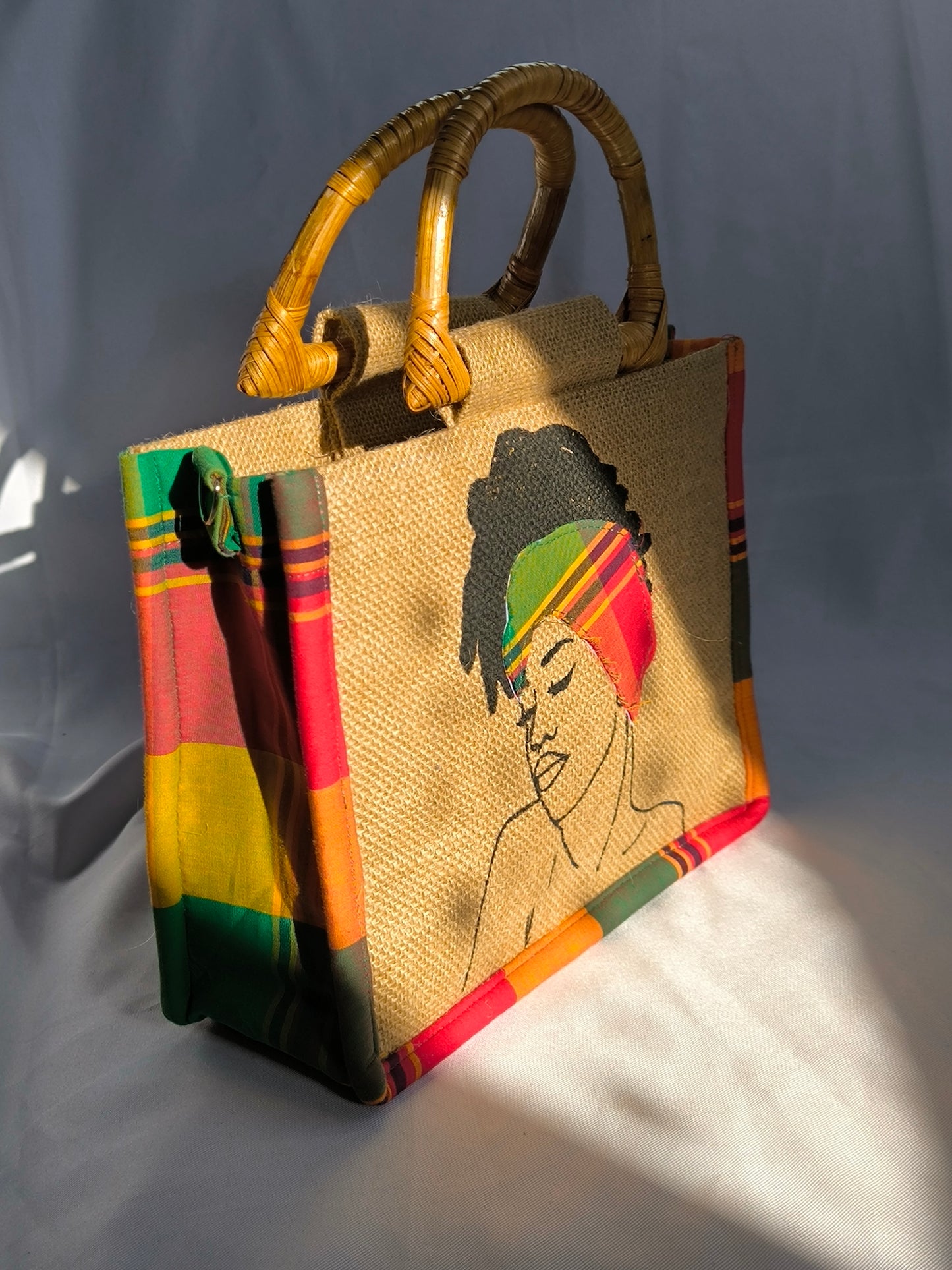 Sac Wonder Queen - Madras Rouge Vert Rouge