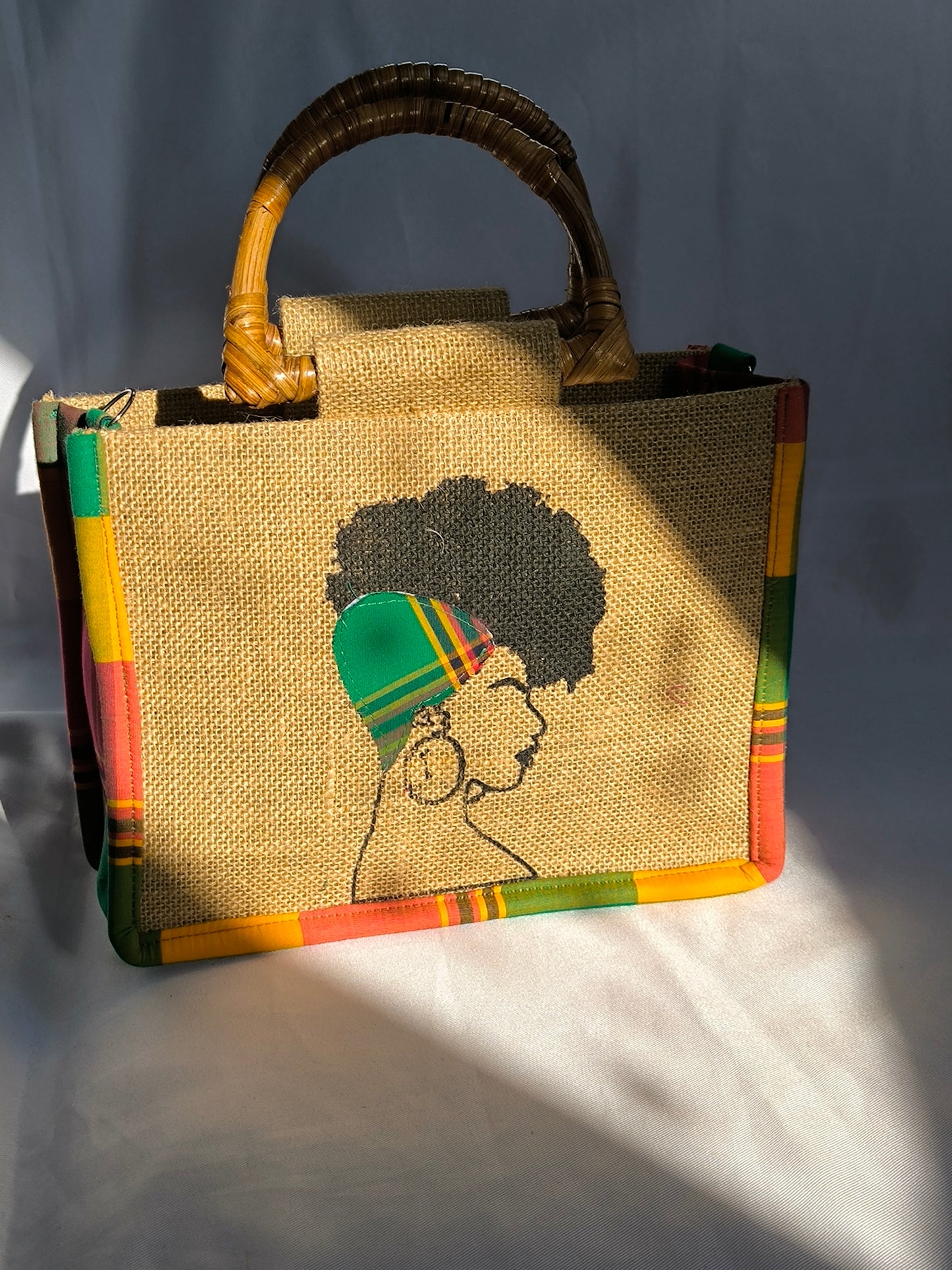 Sac Wonder Queen - Madras Rouge Vert Rouge